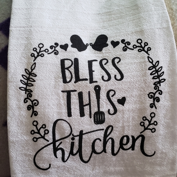 Mabelle Home Collection, set of 5, Cotton, Inspire Saying Kitchen Towels - Picture 5 of 7